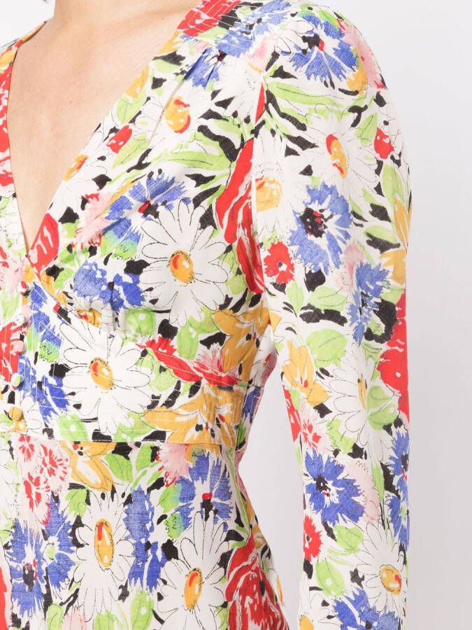Rixo Maxi-jurk met bloemenprint Veelkleurig