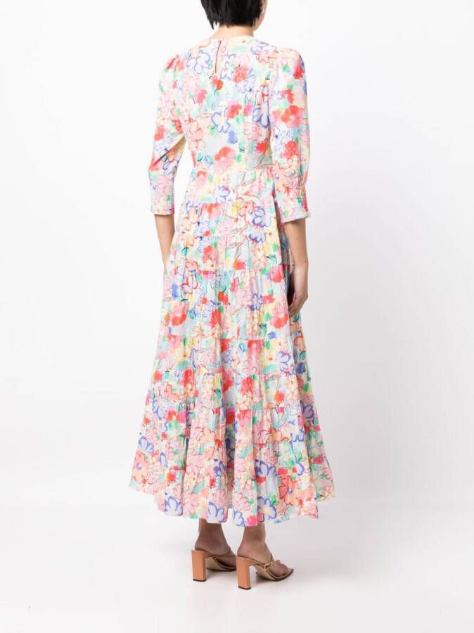 Rixo Maxi-jurk met bloemenprint Veelkleurig