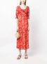 Rixo Midi-jurk met bloemenprint Rood - Thumbnail 2