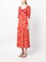 Rixo Midi-jurk met bloemenprint Rood - Thumbnail 3