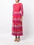 Rixo Midi-jurk met bloemenprint Rood - Thumbnail 3