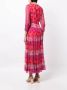 Rixo Midi-jurk met bloemenprint Rood - Thumbnail 4