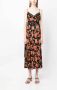 Rixo Midi-jurk met bloemenprint Zwart - Thumbnail 2