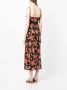 Rixo Midi-jurk met bloemenprint Zwart - Thumbnail 4