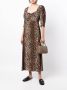Rixo Midi-jurk met luipaardprint Bruin - Thumbnail 2