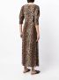 Rixo Midi-jurk met luipaardprint Bruin - Thumbnail 4