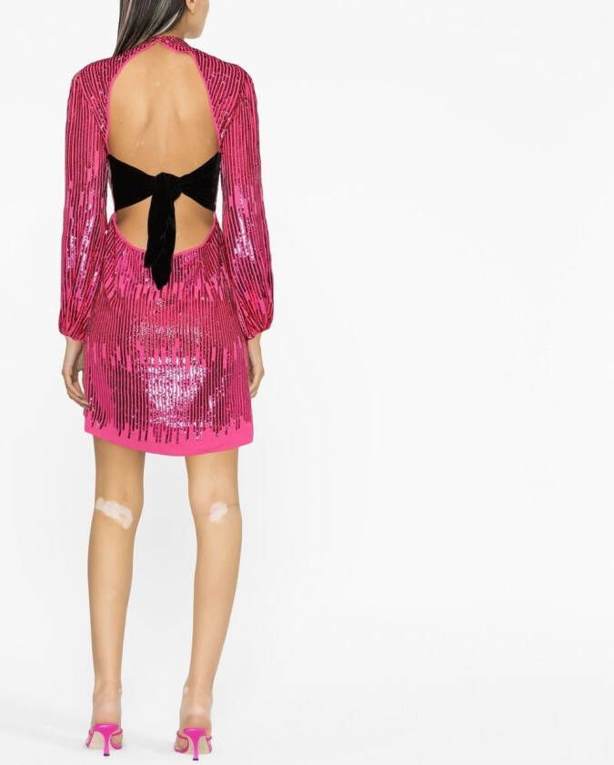 Rixo Mini-jurk met pailletten Roze