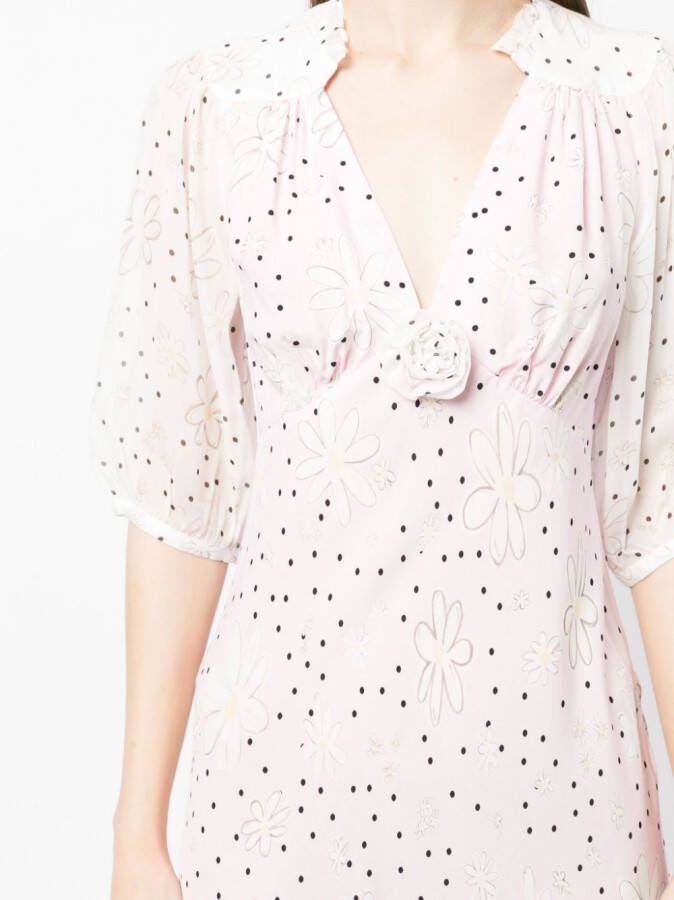 Rixo Jurk met korte mouwen Roze