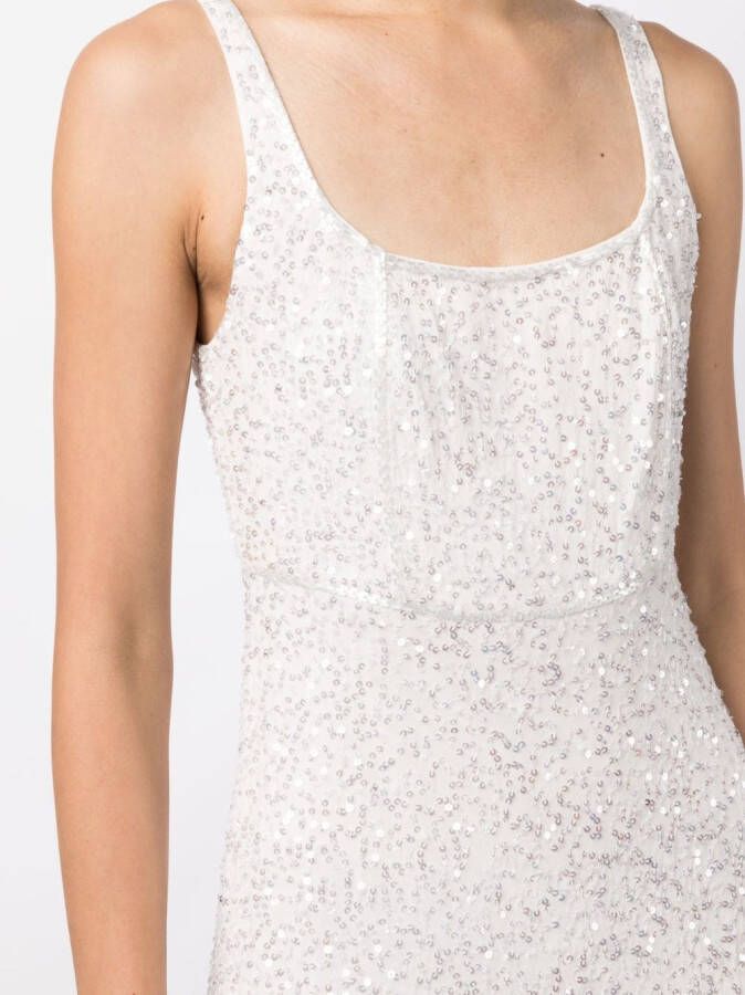 Rixo Mini-jurk met pailletten Wit
