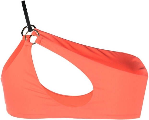 Roberto Cavalli Asymmetrische bikinitop Oranje