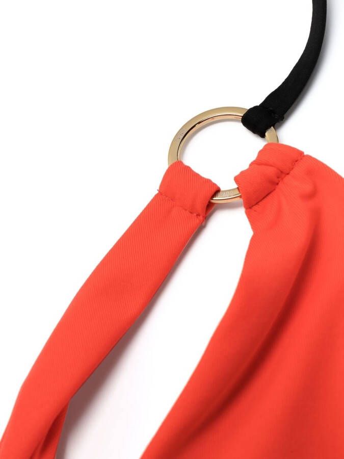 Roberto Cavalli Asymmetrische bikinitop Oranje