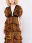 Roberto Cavalli Avondjurk met luipaardprint Zwart - Thumbnail 5