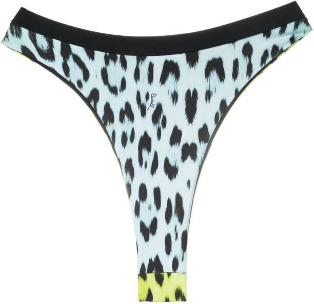 Roberto Cavalli Bikinislip met luipaardprint Groen