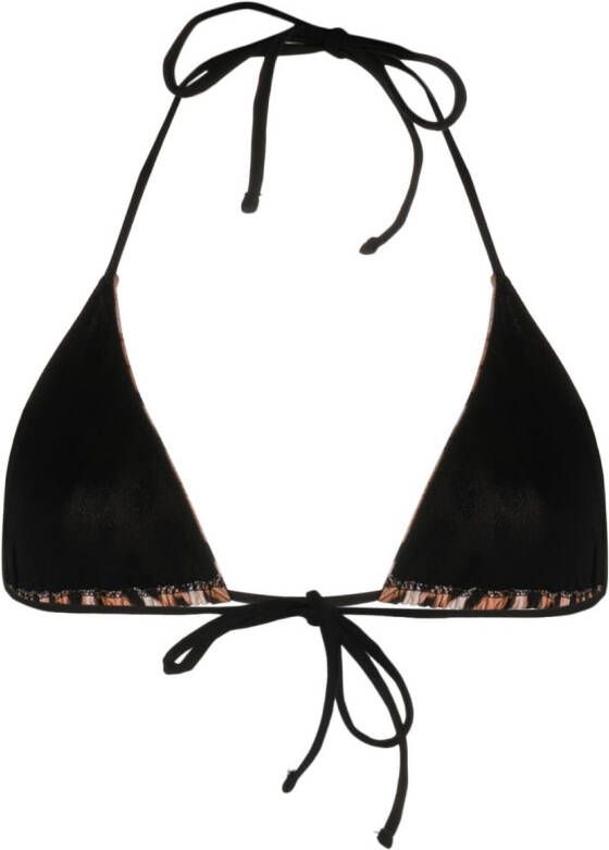 Roberto Cavalli Bikinitop met luipaardprint Beige