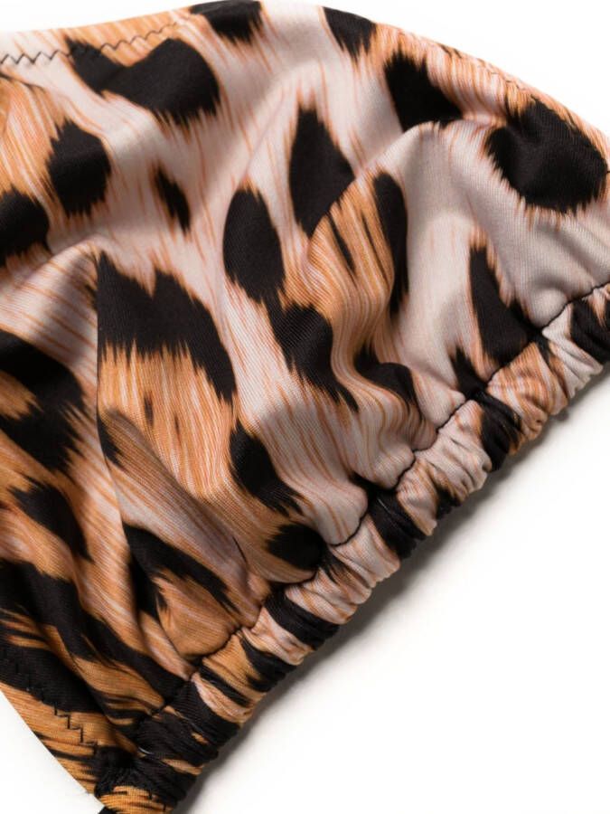 Roberto Cavalli Bikinitop met luipaardprint Beige