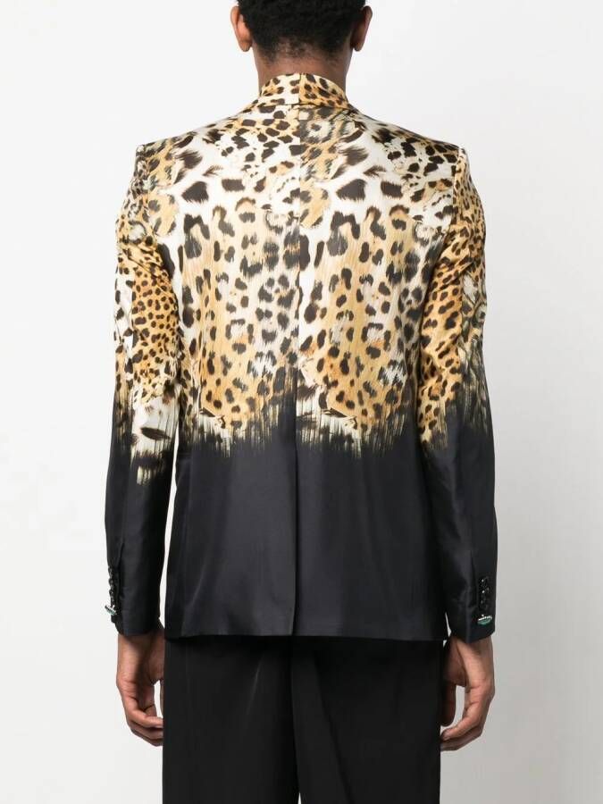 Roberto Cavalli Blazer met luipaardprint Beige