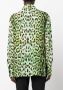 Roberto Cavalli Blouse met luipaardprint Groen - Thumbnail 4