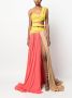 Roberto Cavalli Avondjurk met colourblocking Geel - Thumbnail 2