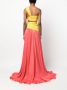 Roberto Cavalli Avondjurk met colourblocking Geel - Thumbnail 4