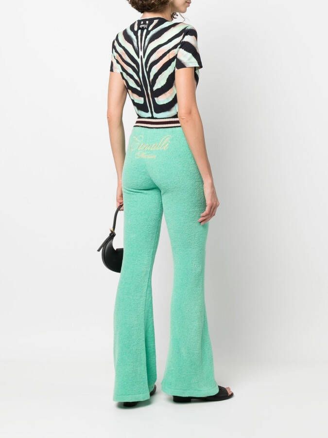 Roberto Cavalli Flared broek Groen