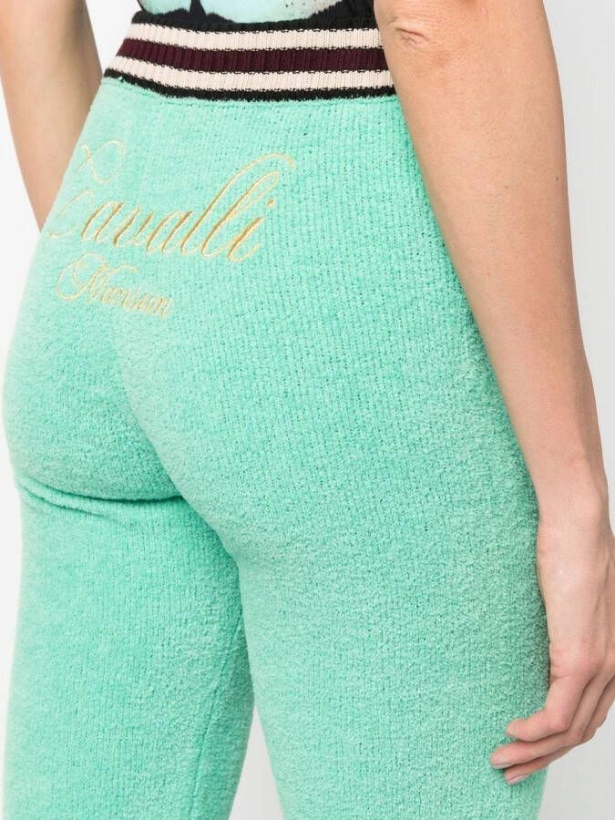 Roberto Cavalli Flared broek Groen