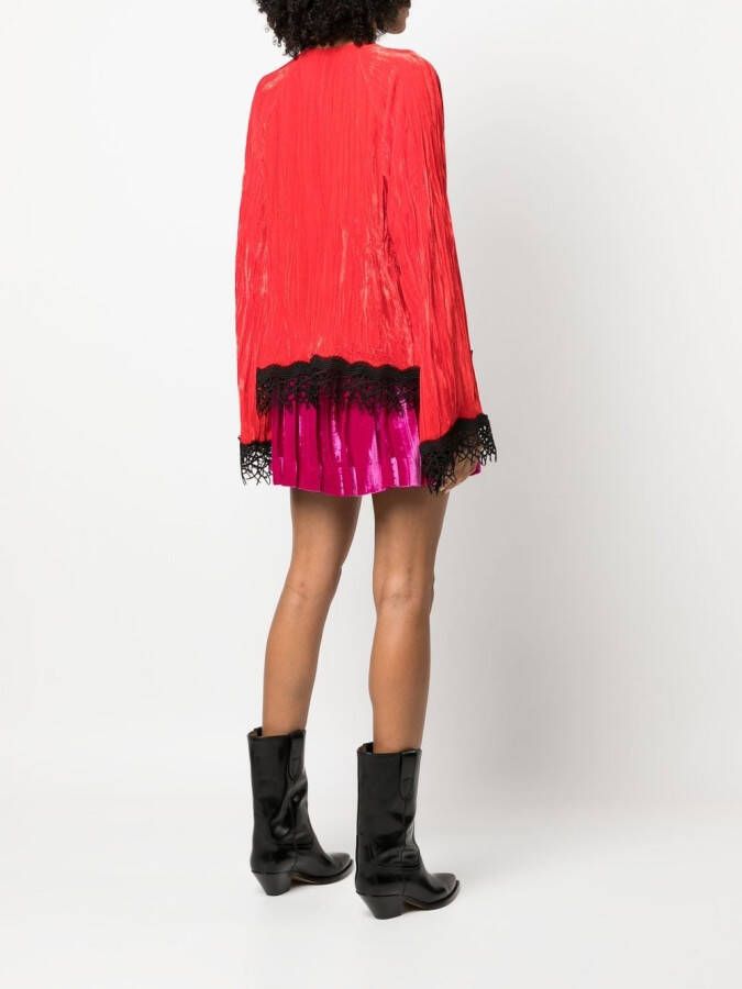 Roberto Cavalli Fluwelen jurk Rood