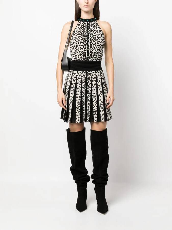 Roberto Cavalli Geplooide mini-jurk Beige