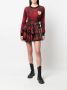 Roberto Cavalli Geruite plooirok Rood - Thumbnail 2