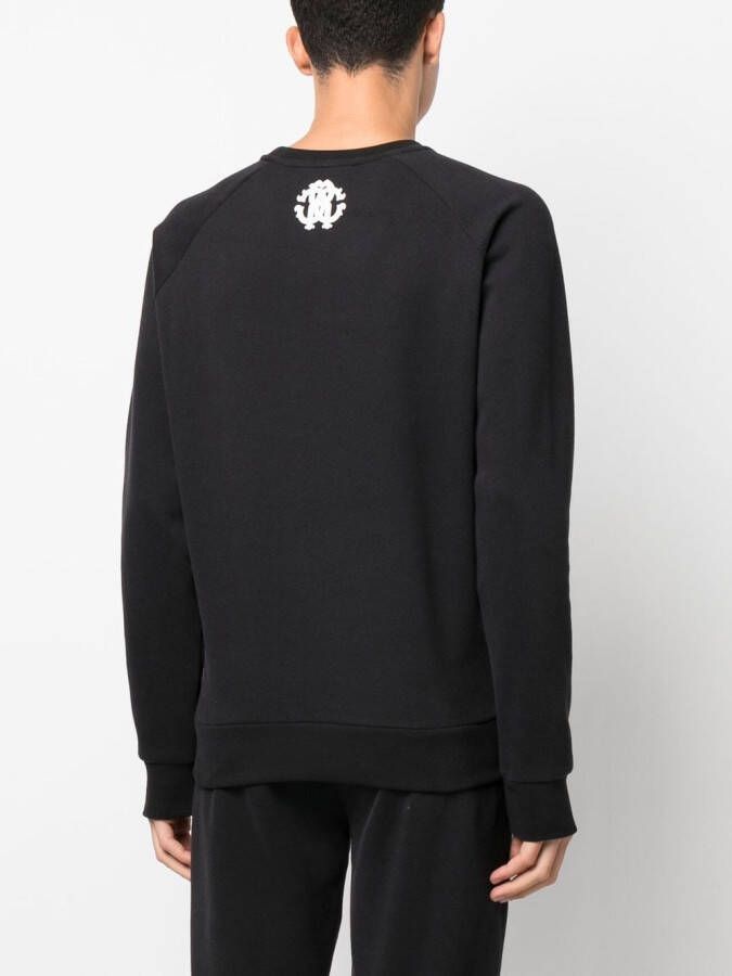 Roberto Cavalli Sweater met grafische print Zwart