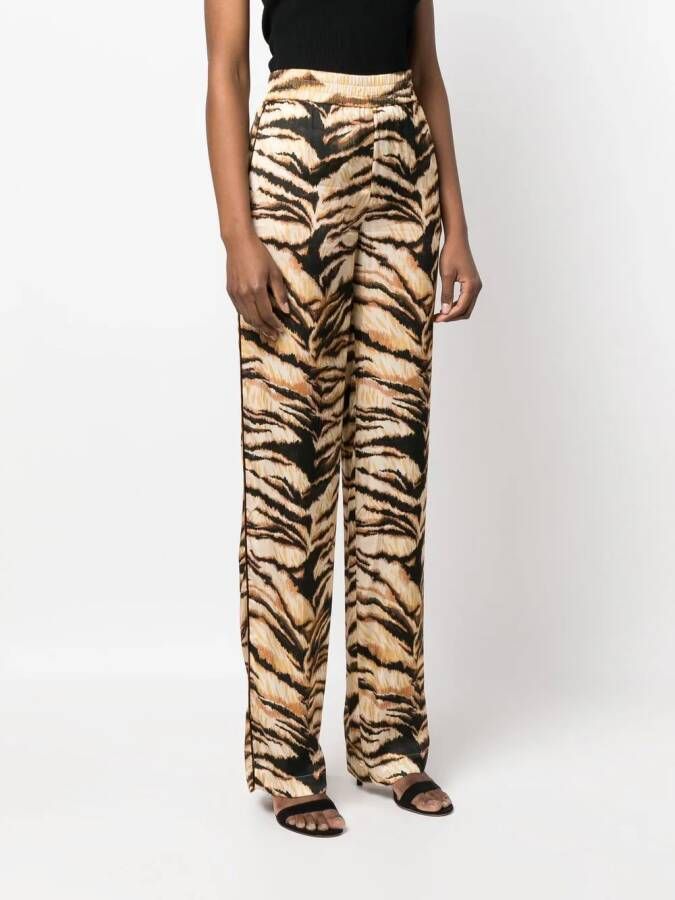 Roberto Cavalli High waist broek Beige