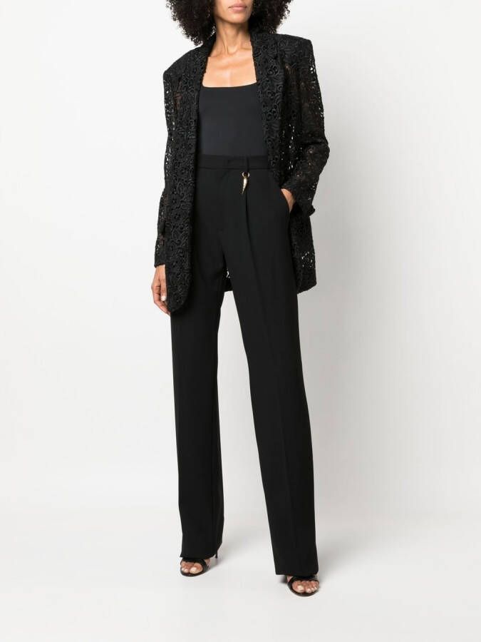 Roberto Cavalli High waist pantalon Zwart