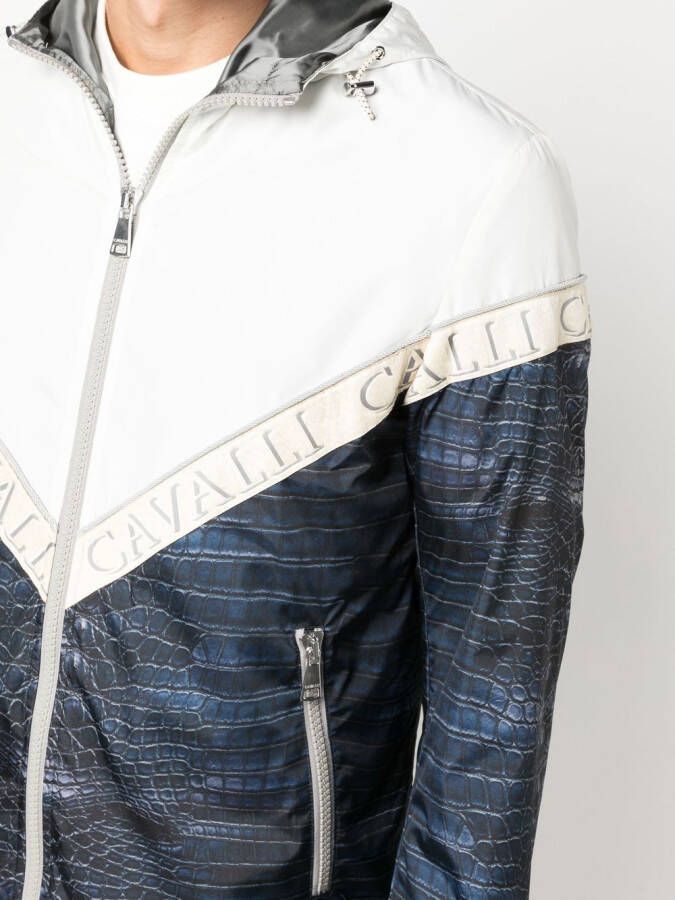 Roberto Cavalli Jack met dierenprint Blauw