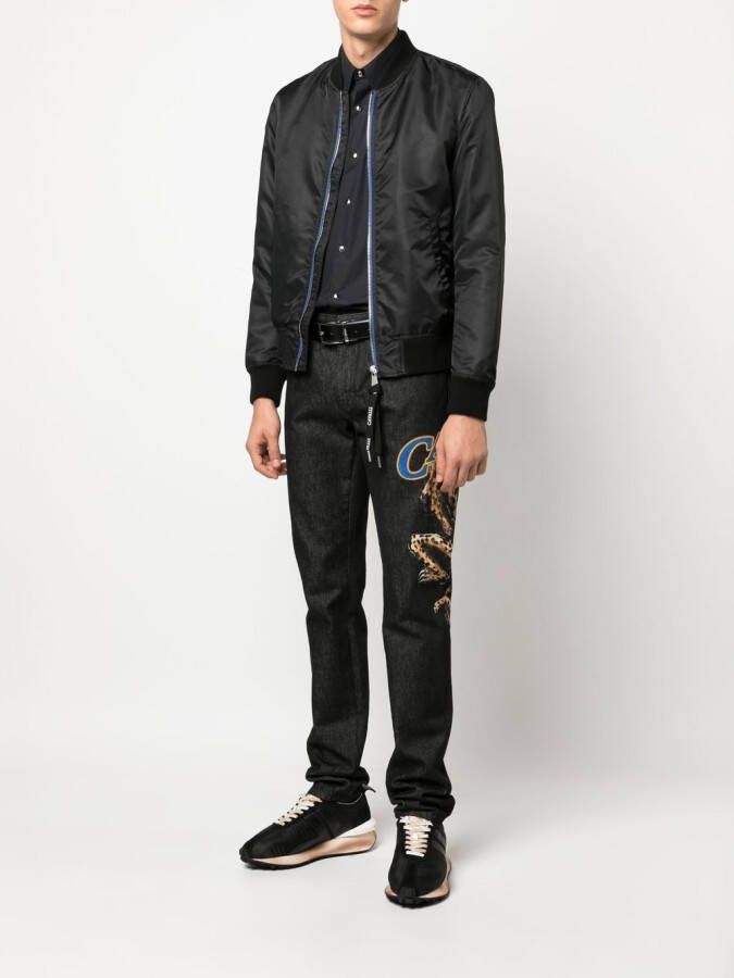 Roberto Cavalli Jeans met logoprint Zwart
