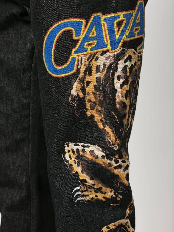 Roberto Cavalli Jeans met logoprint Zwart