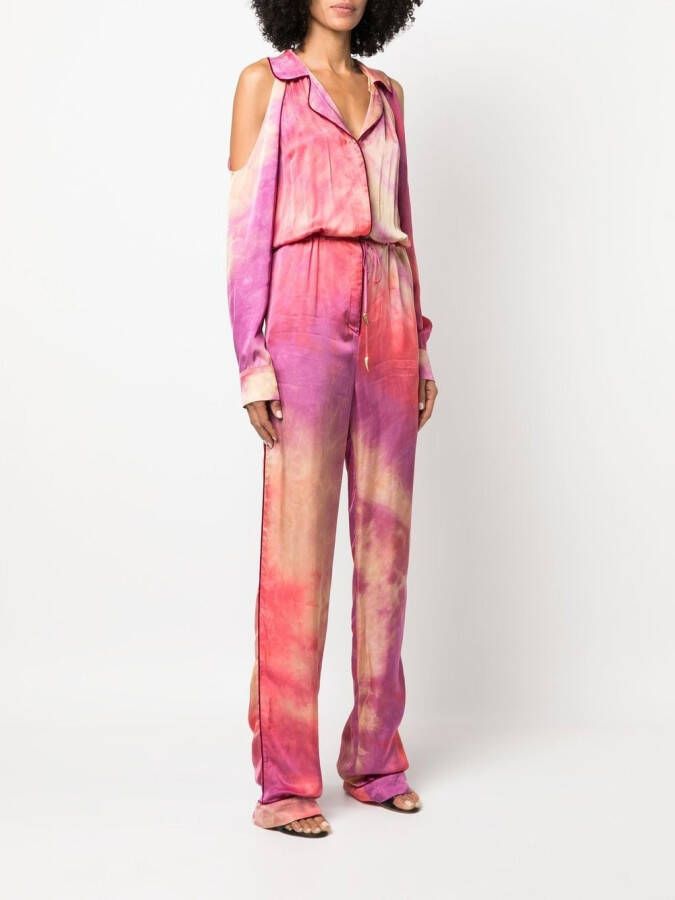 Roberto Cavalli Jjumpsuit met trekkoord Roze