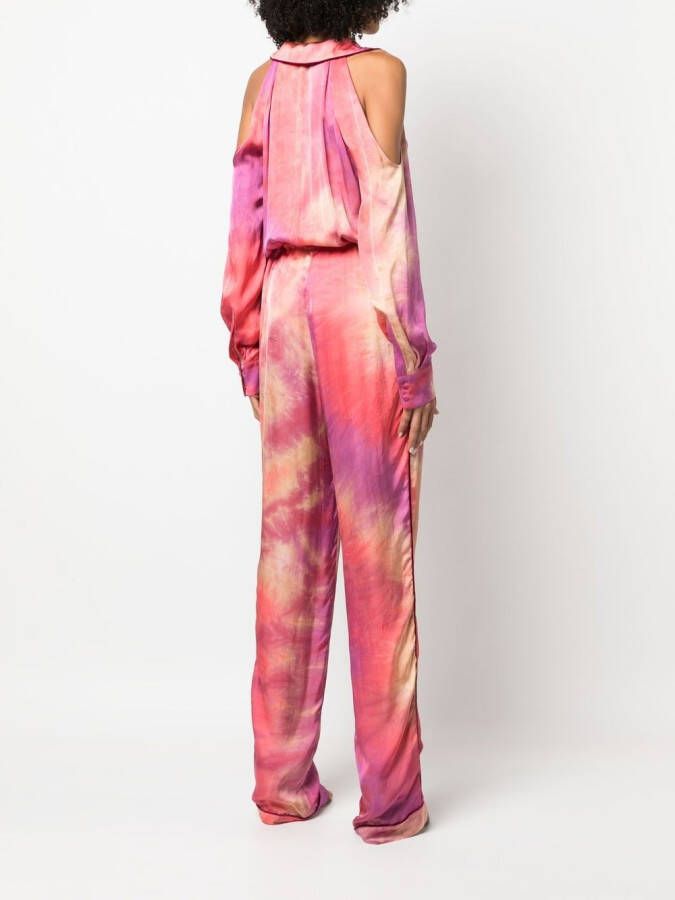 Roberto Cavalli Jjumpsuit met trekkoord Roze
