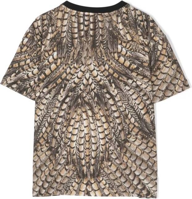 Roberto Cavalli Junior animal-print cotton T-shirt Bruin
