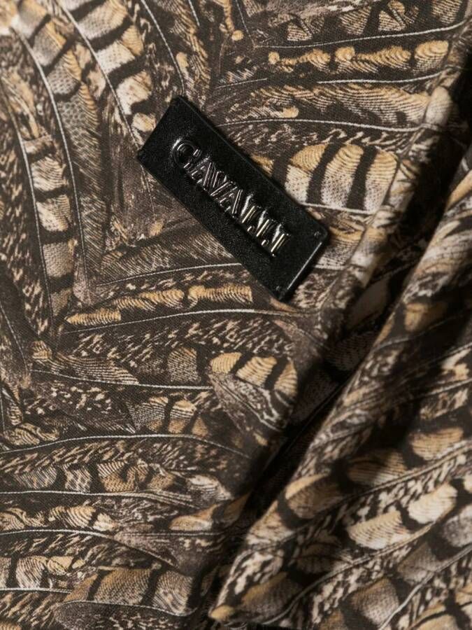 Roberto Cavalli Junior animal-print cotton T-shirt Bruin