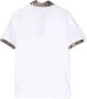 Roberto Cavalli Junior animal-print trim polo shirt Wit - Thumbnail 2