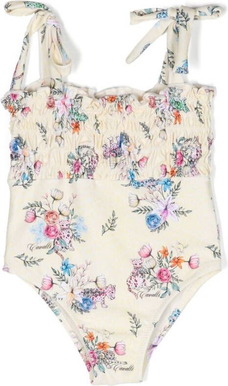 Roberto Cavalli Junior Badpak met print Geel