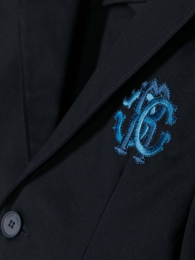 Roberto Cavalli Junior Blazer met enkele rij knopen Blauw