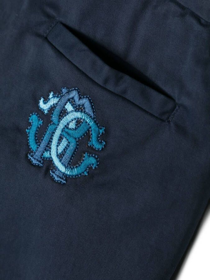 Roberto Cavalli Junior Broek met merkprint Blauw