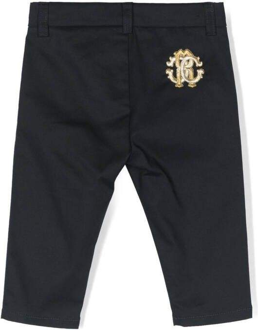 Roberto Cavalli Junior Broek met monogrampatch Zwart