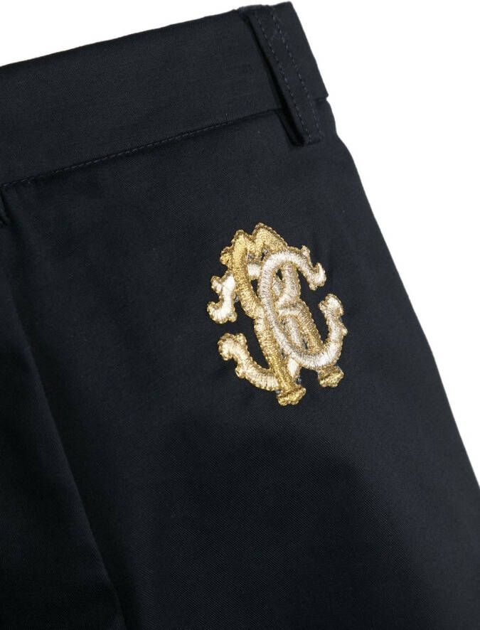 Roberto Cavalli Junior Broek met monogrampatch Zwart