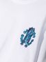 Roberto Cavalli Junior T-shirt met geborduurd logo Wit - Thumbnail 3