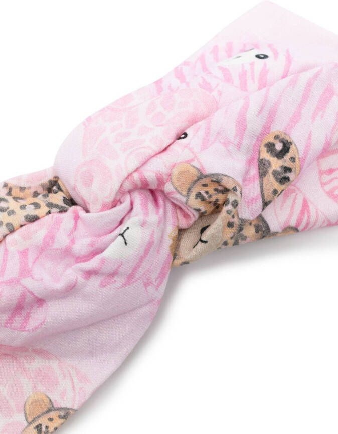 Roberto Cavalli Junior Geruite haarband Roze