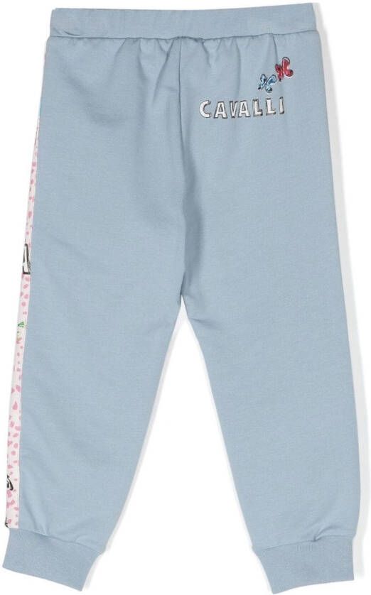 Roberto Cavalli Junior Trainingsbroek met print Blauw