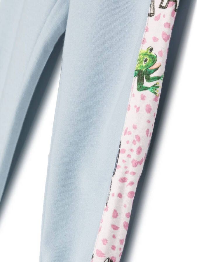 Roberto Cavalli Junior Trainingsbroek met print Blauw