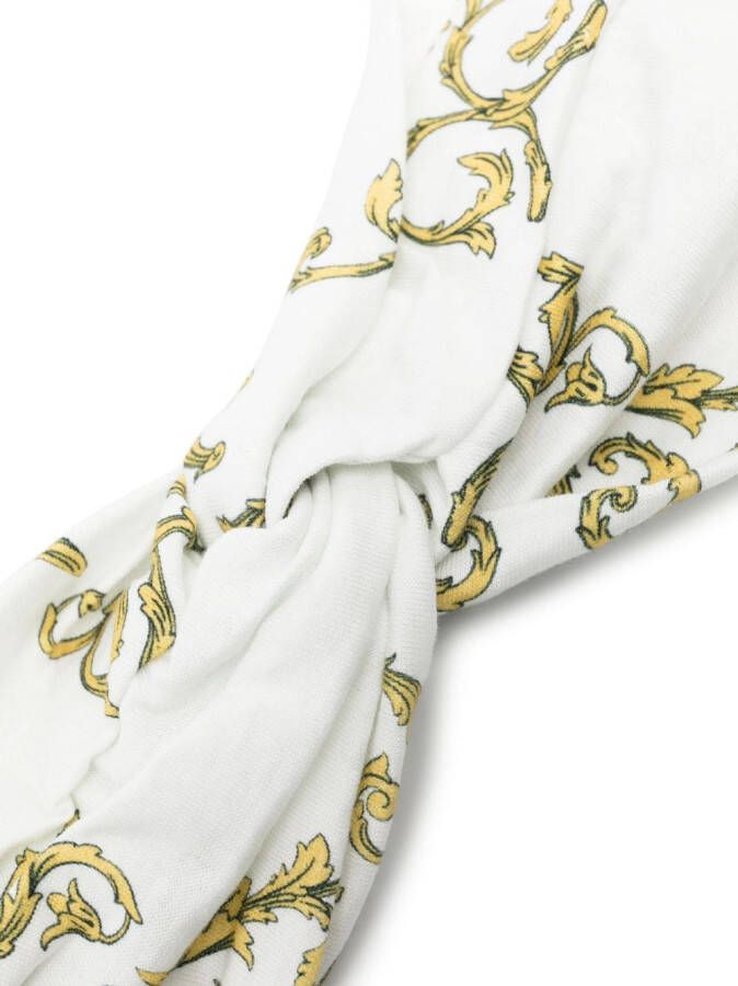 Roberto Cavalli Junior Haarband met gedraaid detail Wit