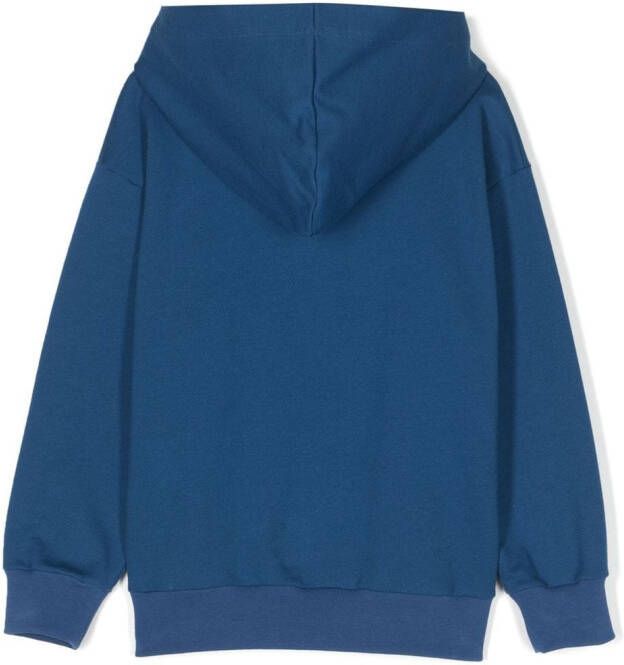 Roberto Cavalli Junior Hoodie met borduurwerk Blauw
